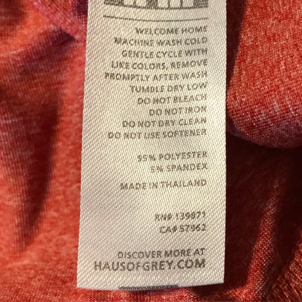 Mens Quarter Zip Size XL Red Heather Pullover Haus Of Grey Hightower Chest 48” - Picture 7 of 8